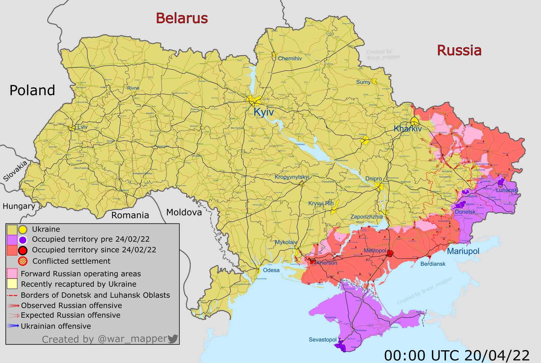 Russia - Ukraine War - 20 de Abril de 2022