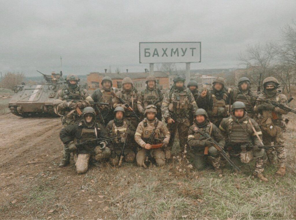 Ukrainian military in the Bakhmut. December 2022