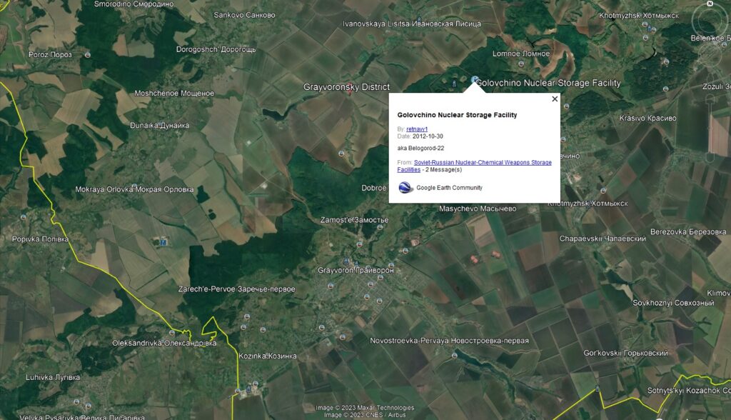 belgorod nuclear facility - google earth