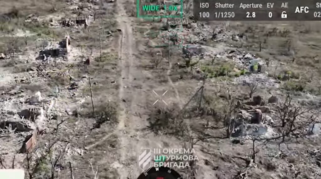 andriivka destruida - imagem de drone