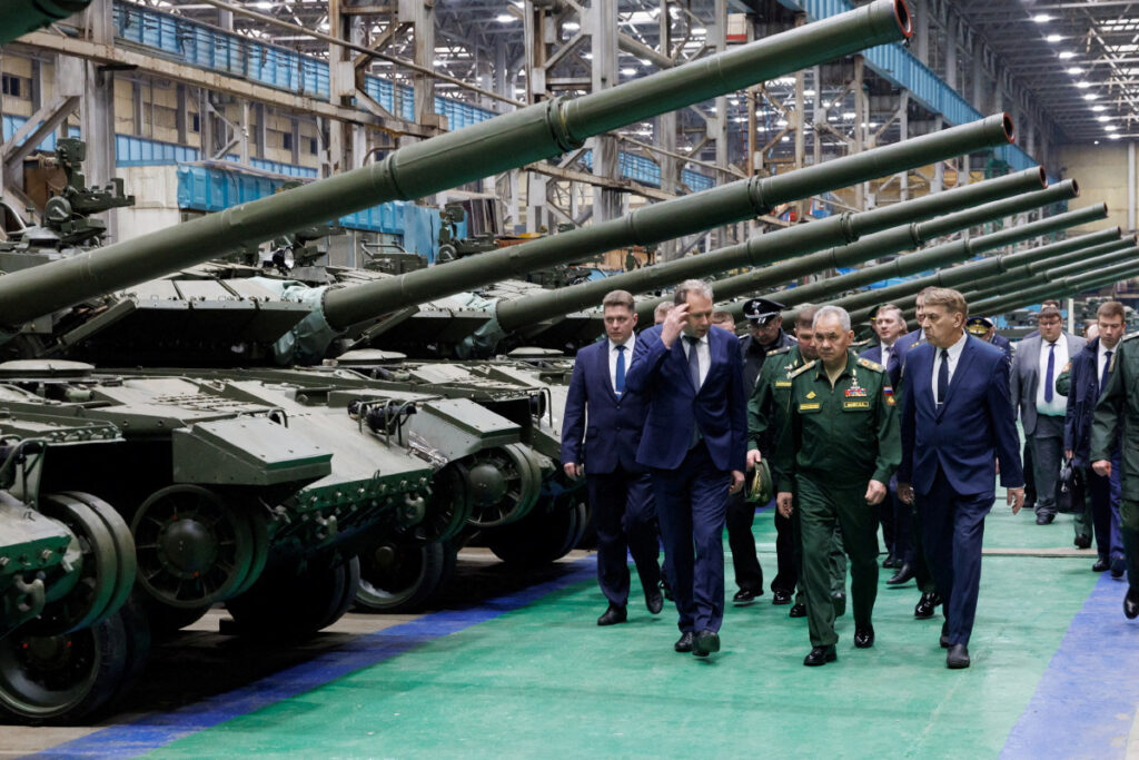 Russian Defence Minister Shoigu visits military plant in Omsk region