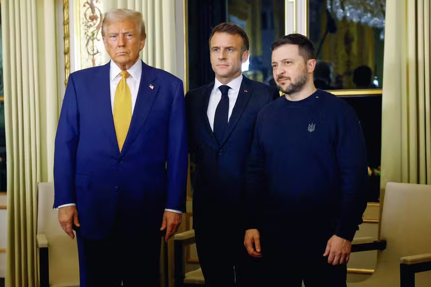 Trump Macron Zelensky